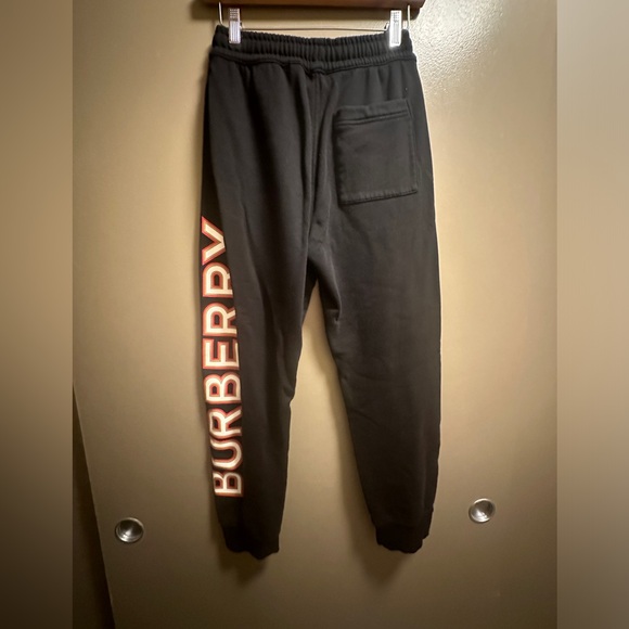 Burberry black cotton logo print joggers - Picture 5 of 6
